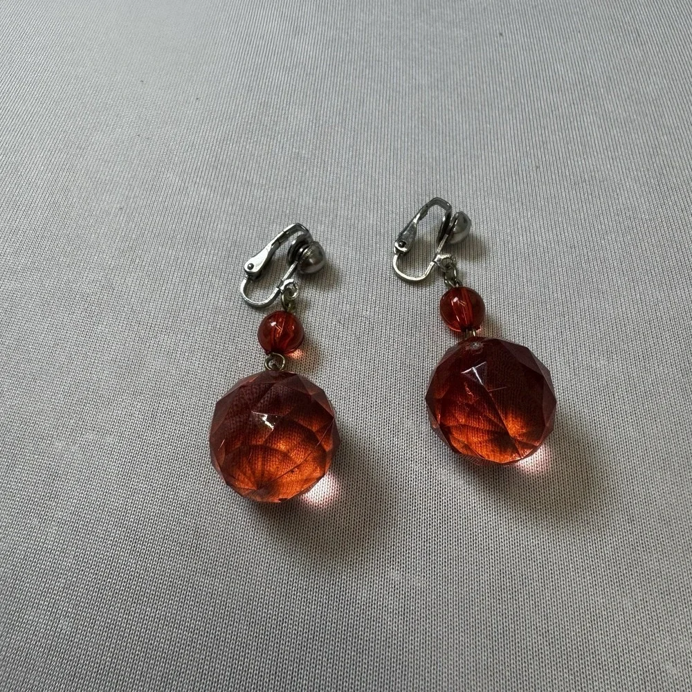 Orange Drop Fashion Clip Earrings Party Chic Casual‎